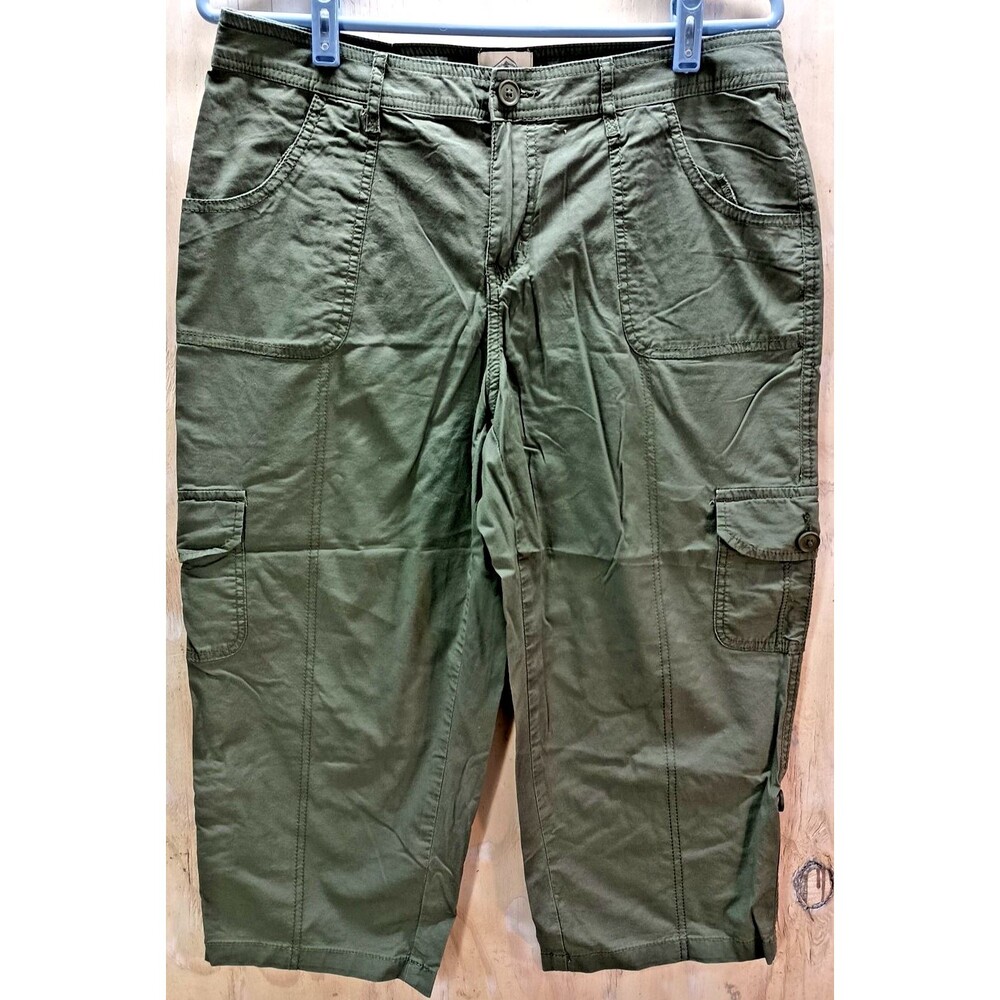 St. Johns Bay Classic Crafted Apparel Sz 12P Womens Forest Green Pants - As is.